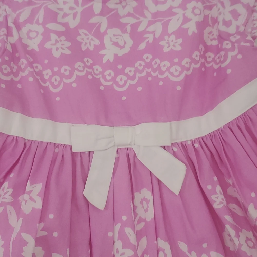 Gymboree 3T pink and white dress with headband